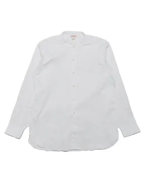 Sustainable Dye Process The Real McCoy's MS24103 Double Diamond Band Collar Shirt White