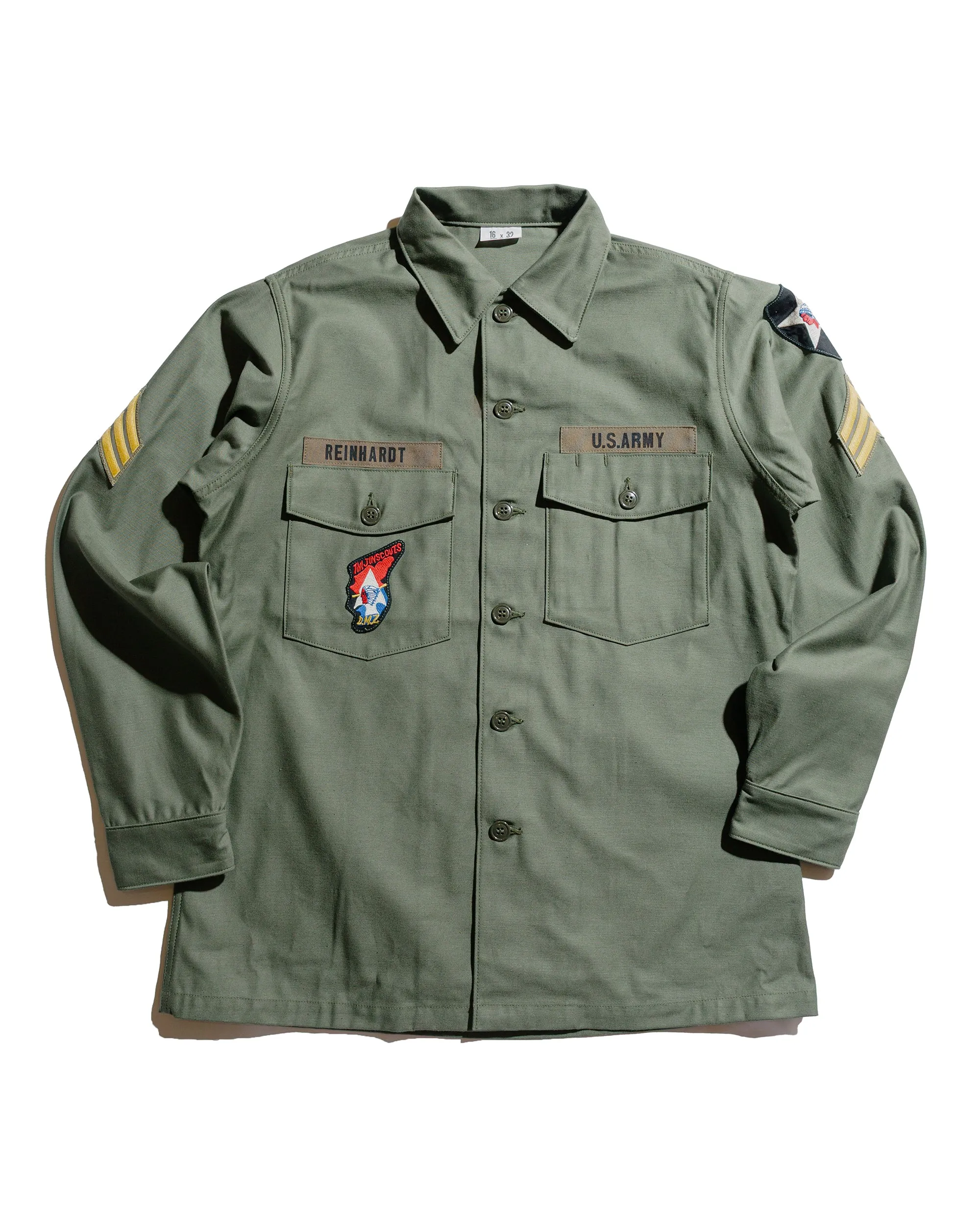 The Real McCoy's MS25002 OG-107 Utility Shirt / Imjin Scouts Olive Anti Static Treatment