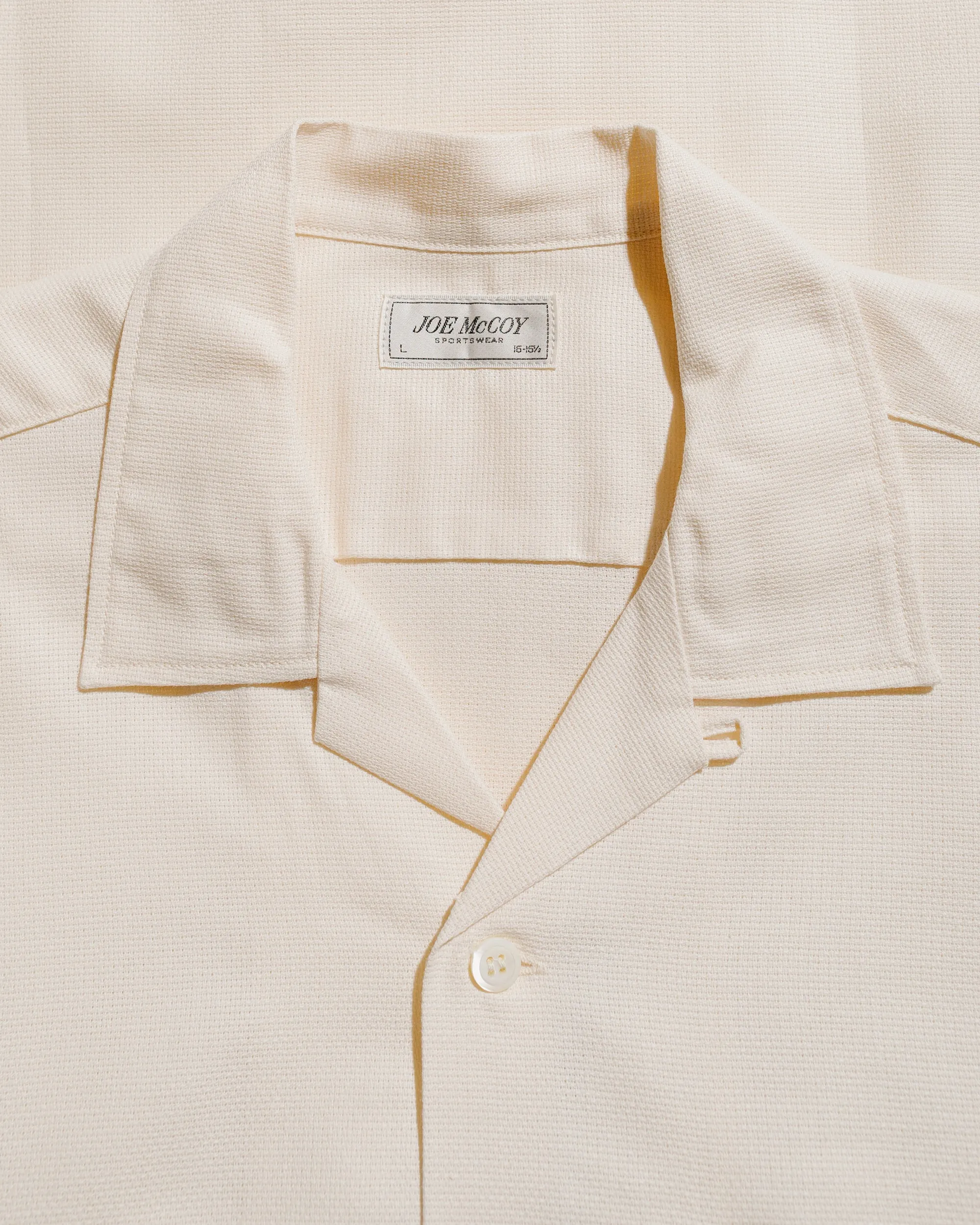 Trendy Apparel Anti Odor Treatment The Real McCoy's MS25011 Joe McCoy Panama Shirt S/S Milk