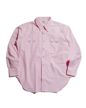 The Real McCoy's MS25012 Oxford Western Shirt / Sawtooth Pink quick dry Contemporary Design
