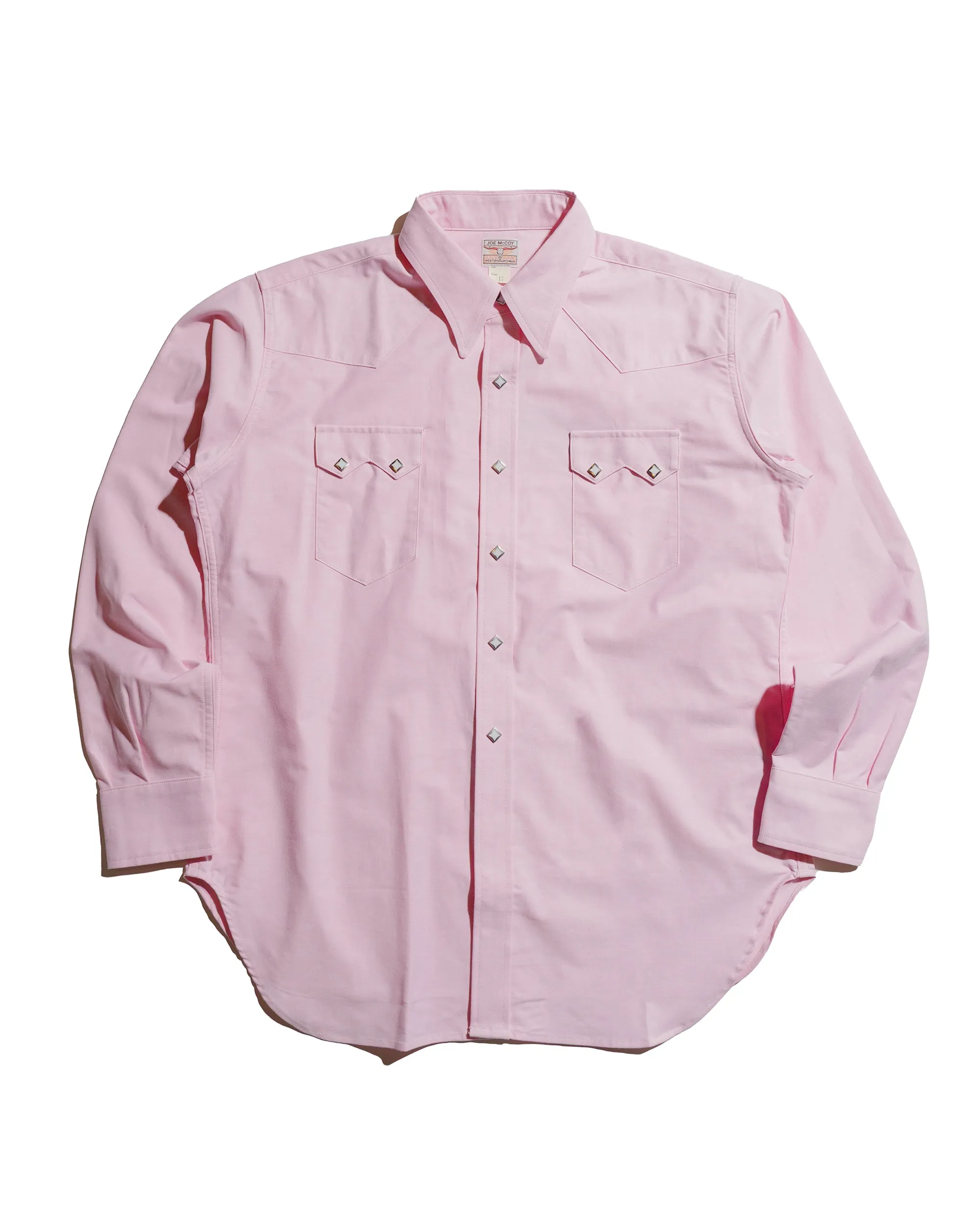 The Real McCoy's MS25012 Oxford Western Shirt / Sawtooth Pink quick dry Contemporary Design