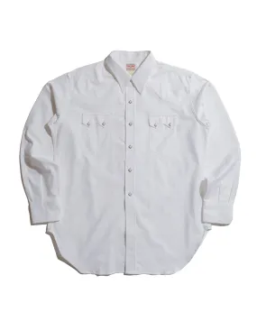 The Real McCoy's MS25012 Oxford Western Shirt / Sawtooth White Youthful Appeal