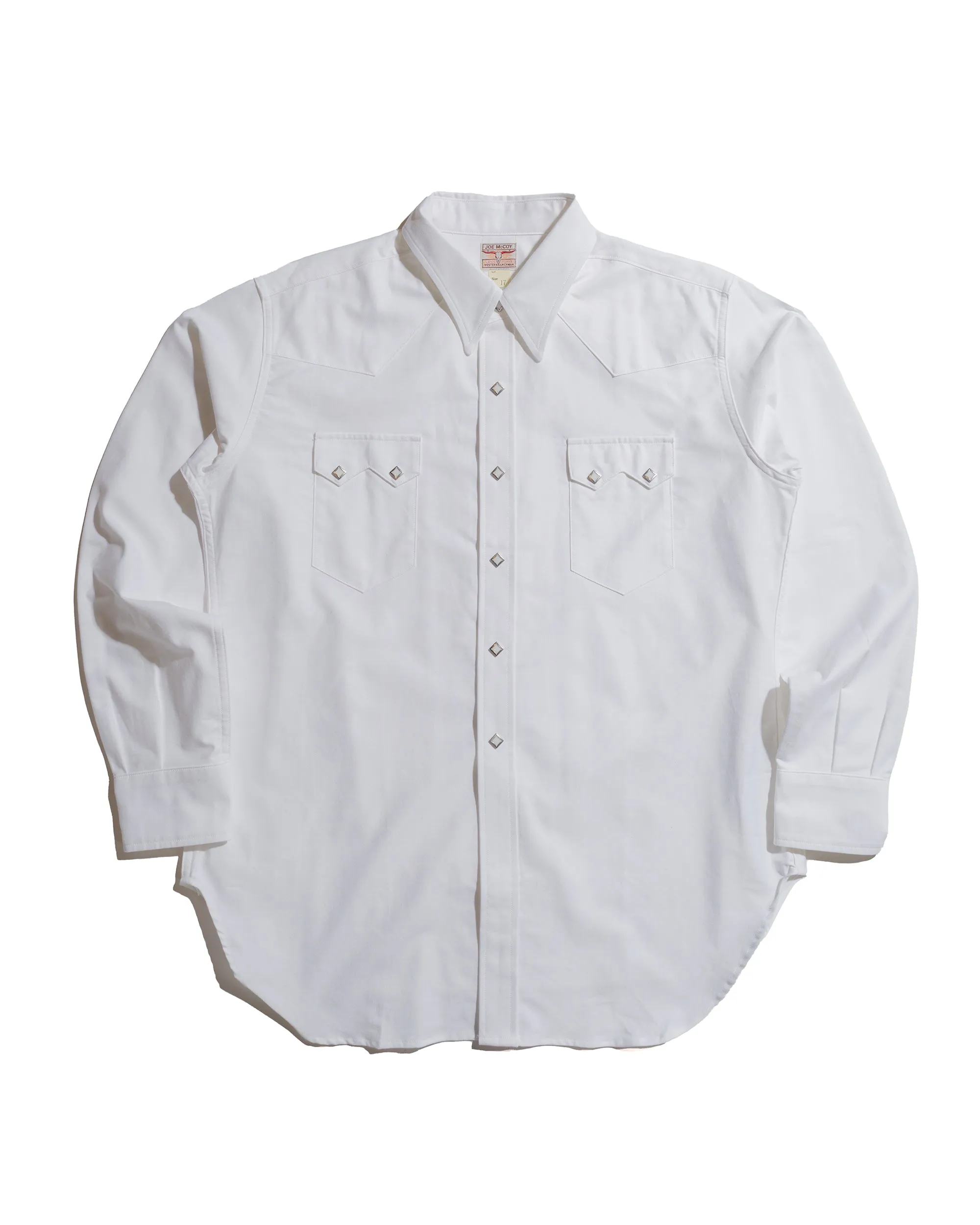 The Real McCoy's MS25012 Oxford Western Shirt / Sawtooth White Youthful Appeal
