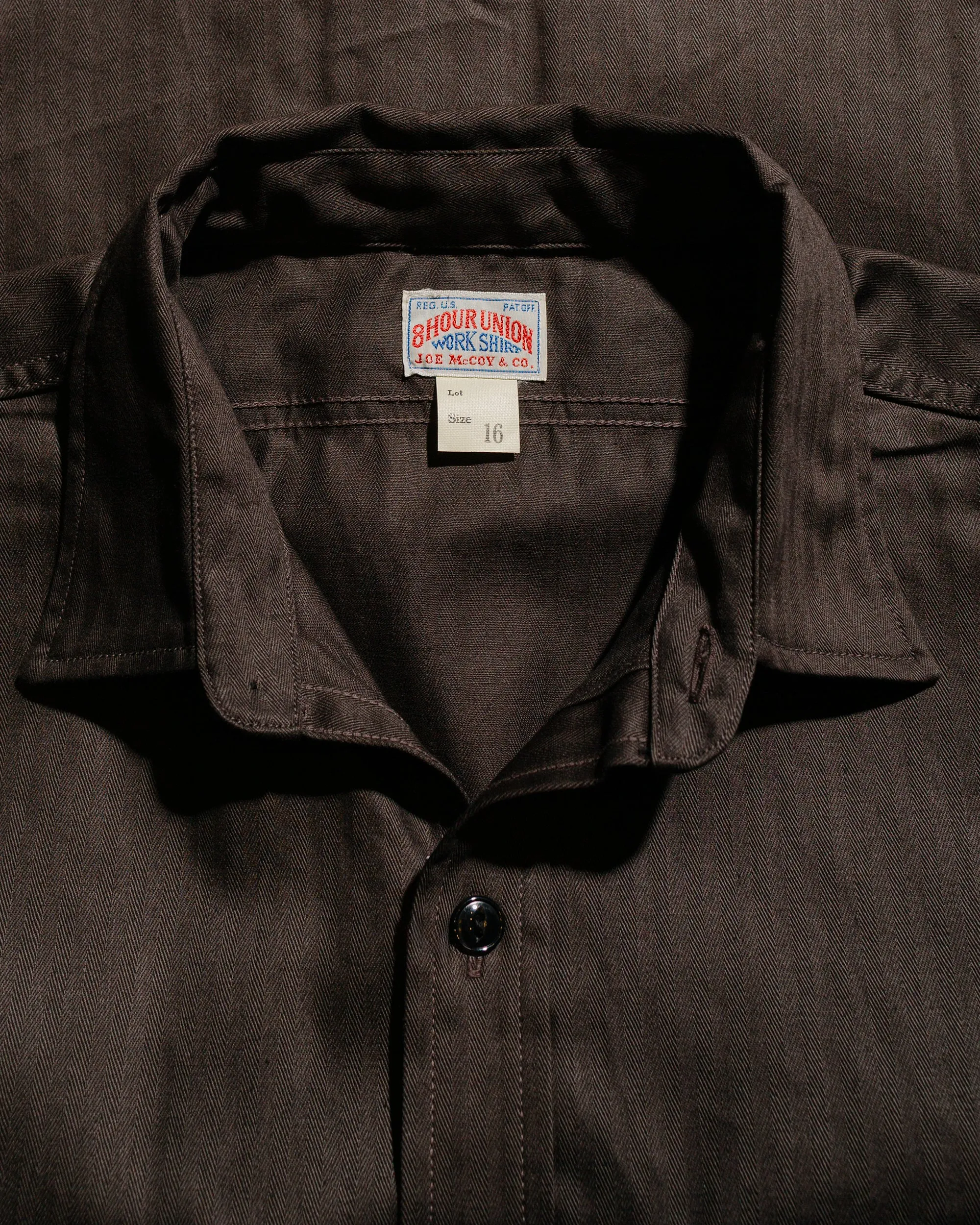 Breathable Material The Real McCoy's MS25013 8HU HBT Work Shirt S/S Steel