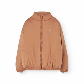 Day To Night Wear The Animals Observatory Almond Corcodile Puffer Jacket, Almond Brown