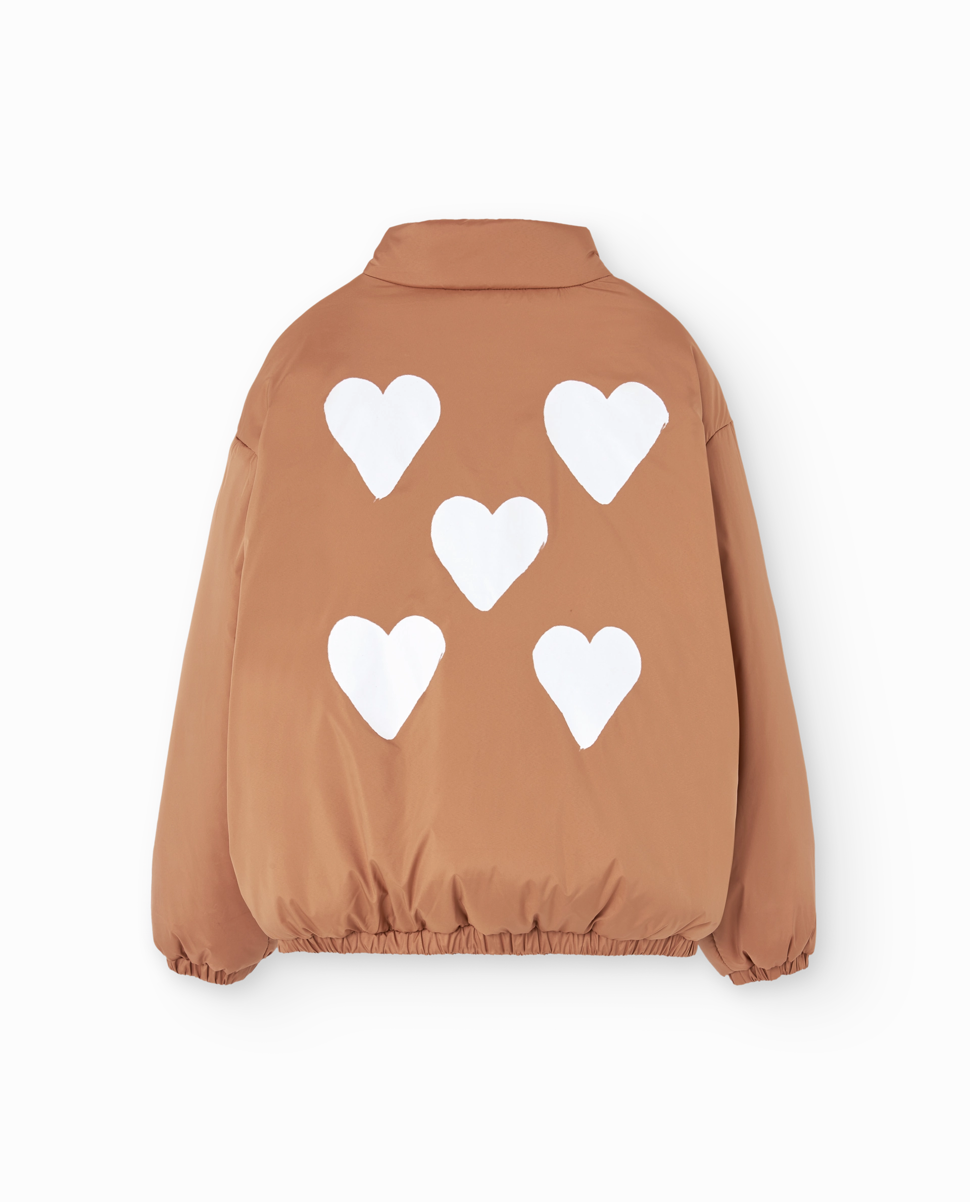The Animals Observatory Almond Corcodile Puffer Jacket, Almond Brown WaterRepellentExterior Outdoor Style Staple