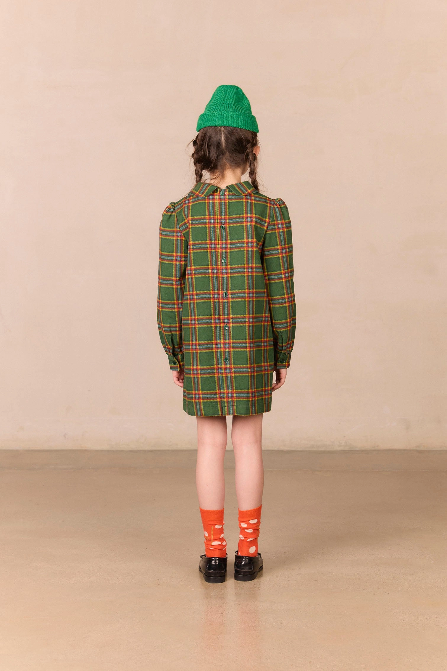 The Animals Observatory Tortoise Kids Dress, Green Flowy Texture Classic Appeal
