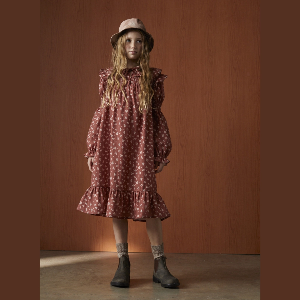 The New Society Barbara Dress Neutral Aesthetic Magnetic-Closure