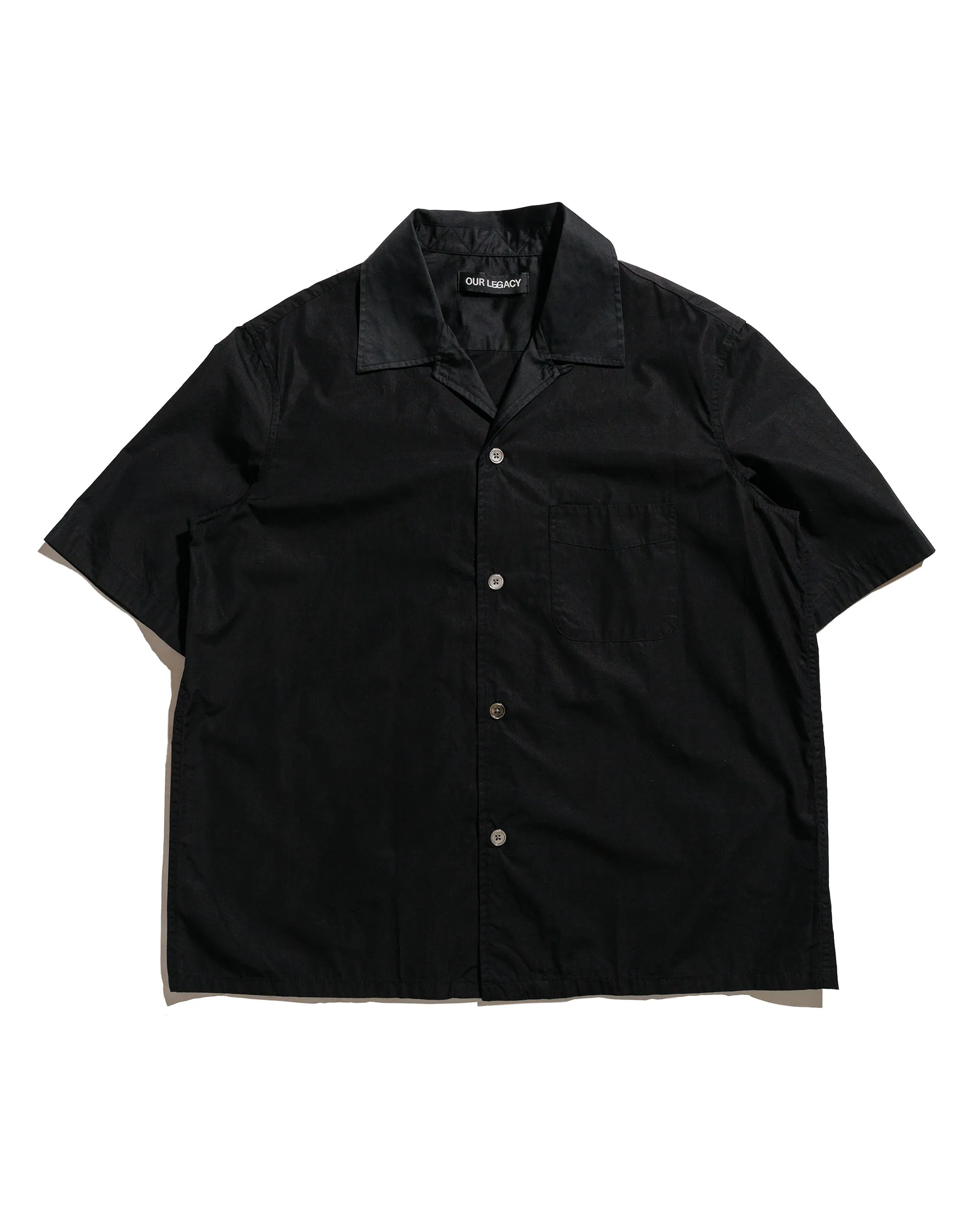 Soft Touch Our Legacy Heusen Shirt Shortsleeve Black All Day Poplin