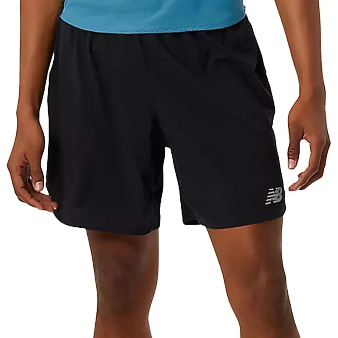 TensionAdjustedWaistband Soft Flow Mens New Balance Impact 7 Inch Run Short