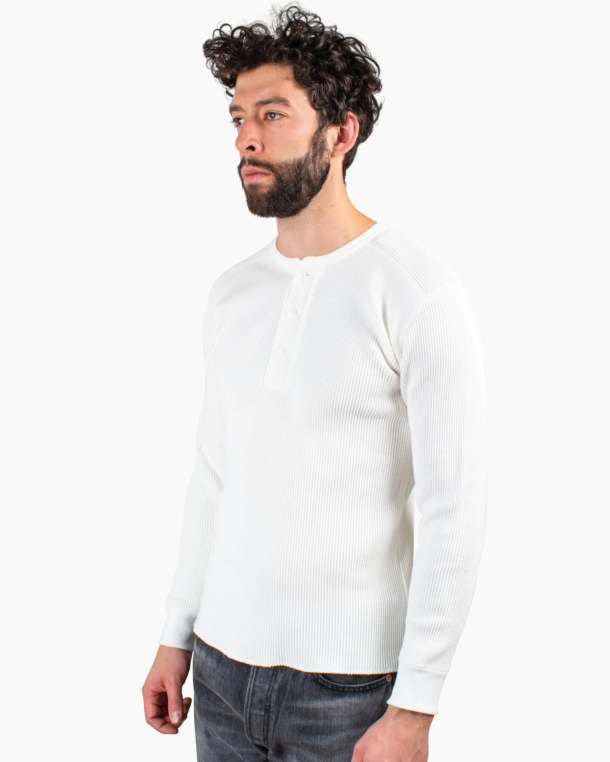 The Real McCoy's MC16117 Union Shirt Long Sleeve White Cozy Fit