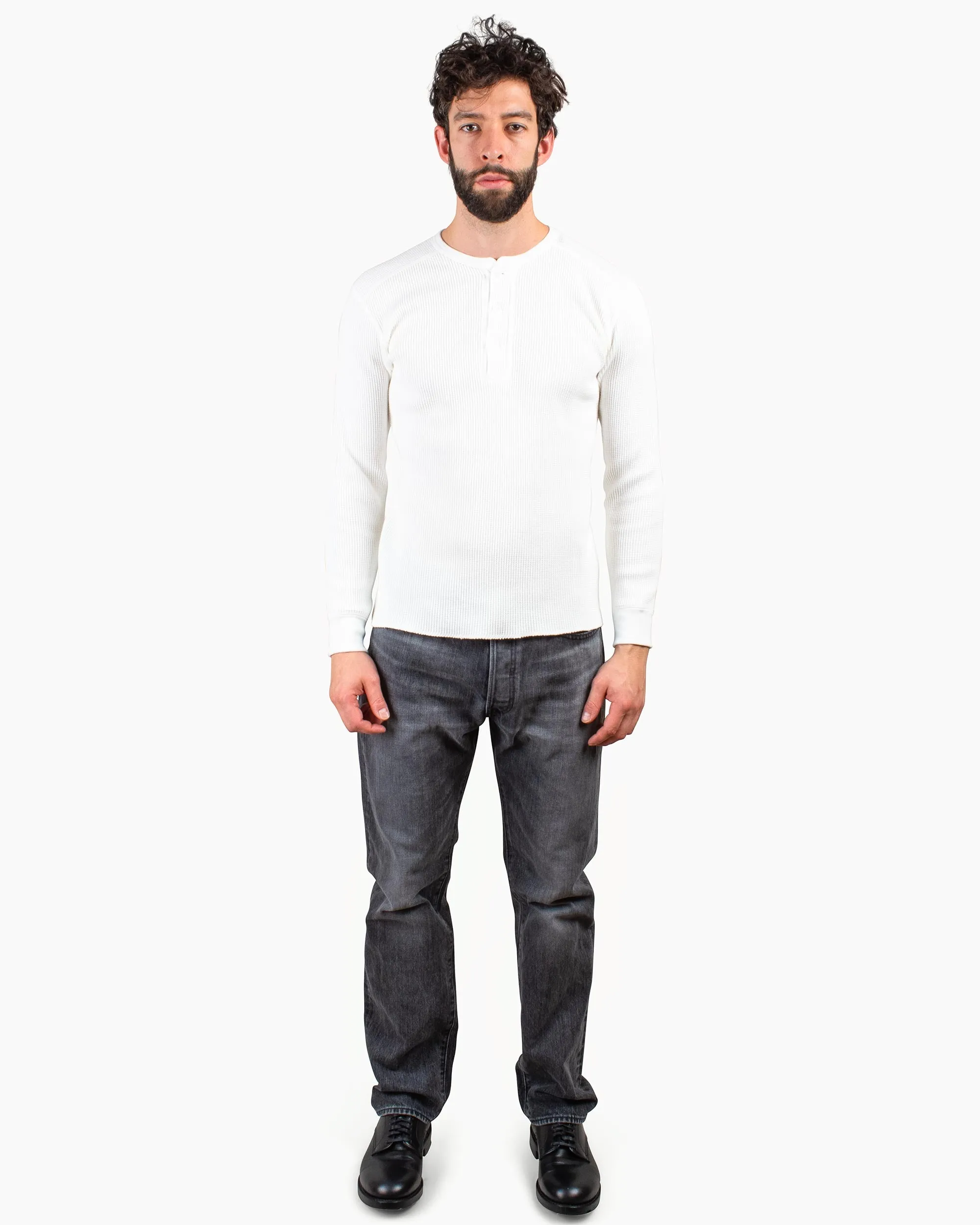 The Real McCoy's MC16117 Union Shirt Long Sleeve White Convenient comfortable for standing
