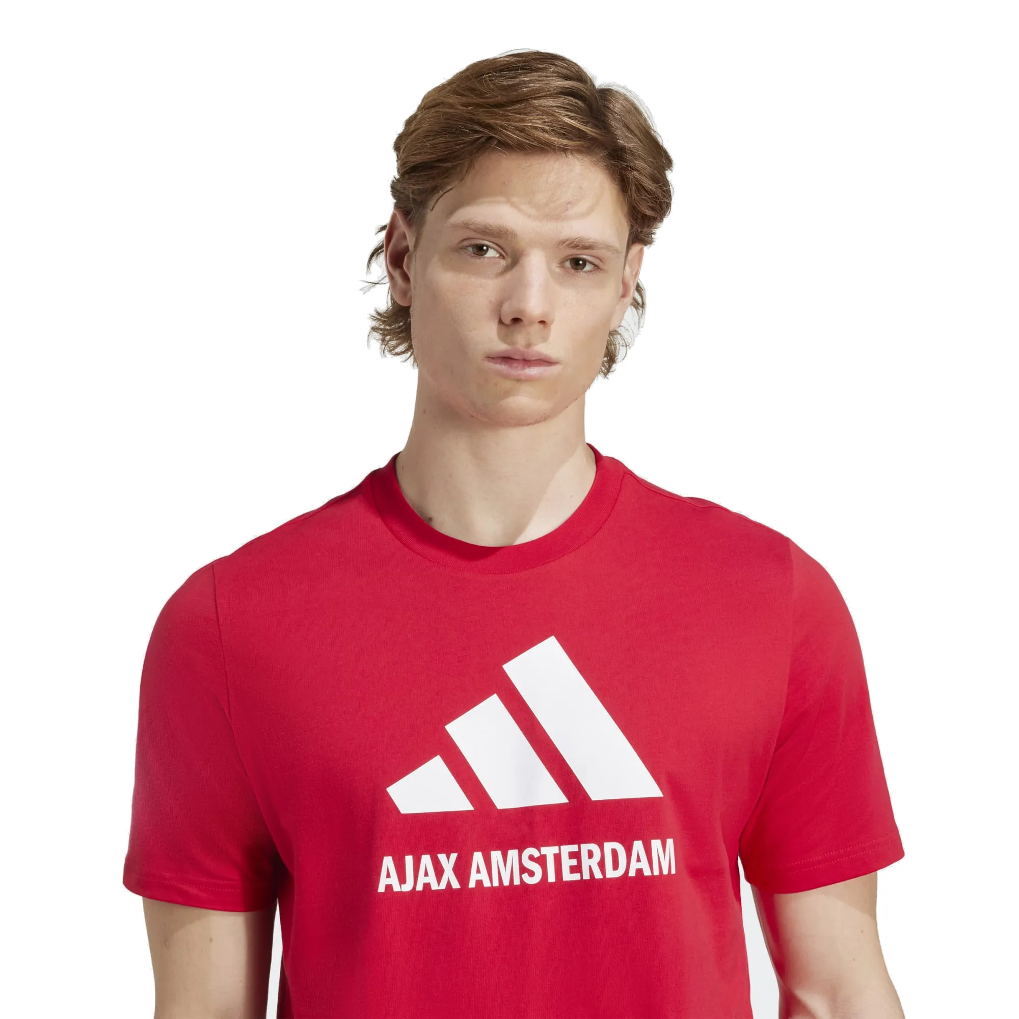 Light Comfort Style adidas Ajax Amsterdam Season Graphic T-Shirt (Red/White)