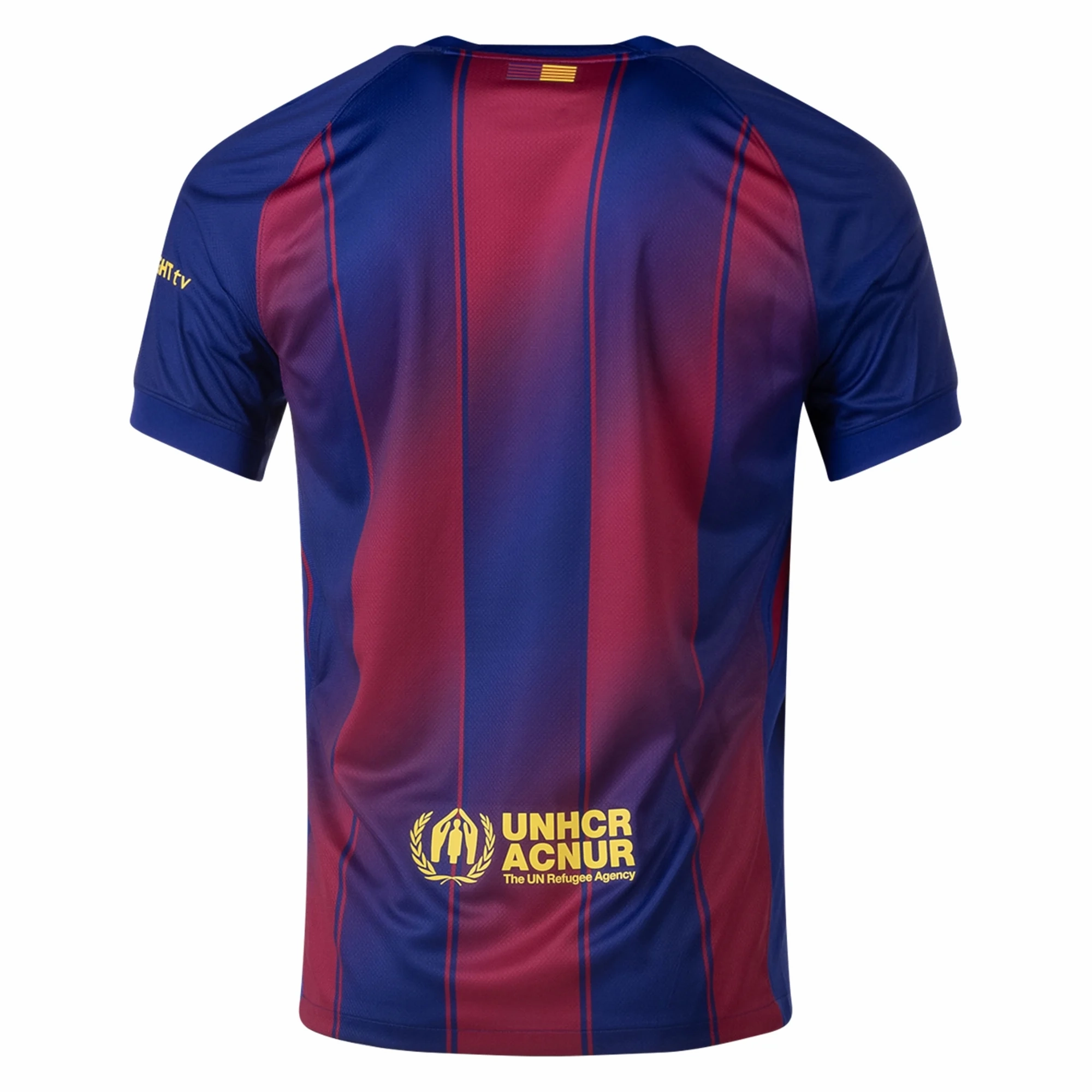 Non Chafe Seams Double Stitched Edges Nike Barcelona Home Jersey 25/26 (Deep Royal Blue/Midwest Gold)