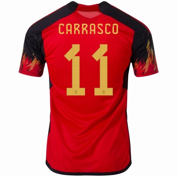 adidas Belgium Yannick Carrasco Home Jersey 22/23 (Red/Black) True Fit