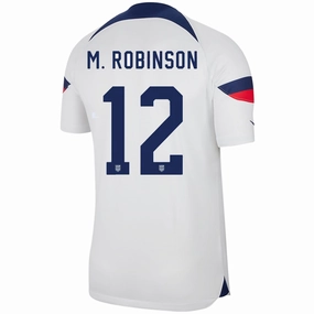 Brushed Fleece Lining Nike United States Authentic Match Miles Robinson Home Jersey 22/23 (White/Loyal Blue)