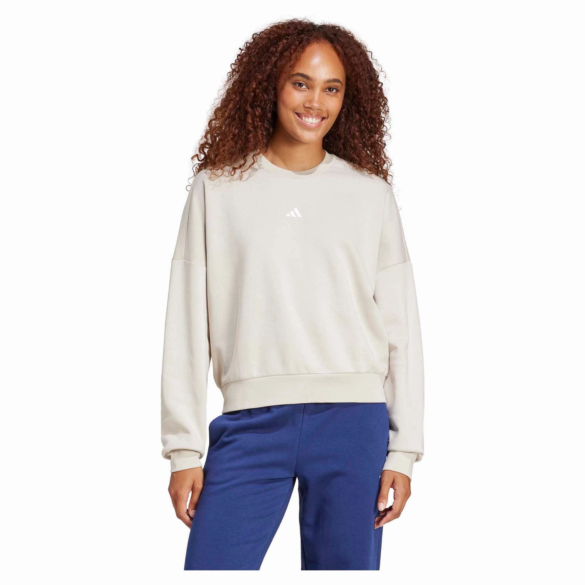 Women's Essentials Small Logo Feel Cozy Sweatshirt Matted look College Outfit