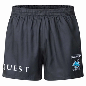 UV protection coating No Bulk Men's NRL Cronulla-Sutherland Sharks 2025 Performance Gym Shorts