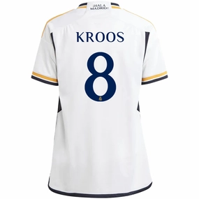 adidas Youth Real Madrid Toni Kroos Home Jersey 23/24 (White) Quick Dry Technology