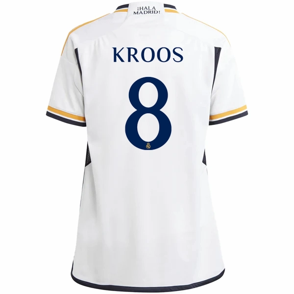 adidas Youth Real Madrid Toni Kroos Home Jersey 23/24 (White) Quick Dry Technology