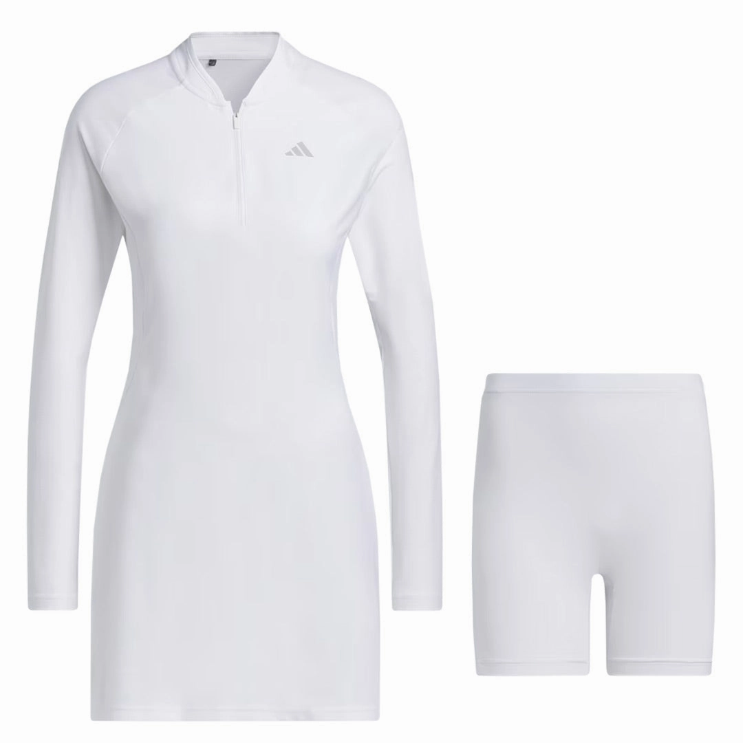 adidas - Women's Long Sleeve Golf Dress (HS8960) Relaxed Neckline