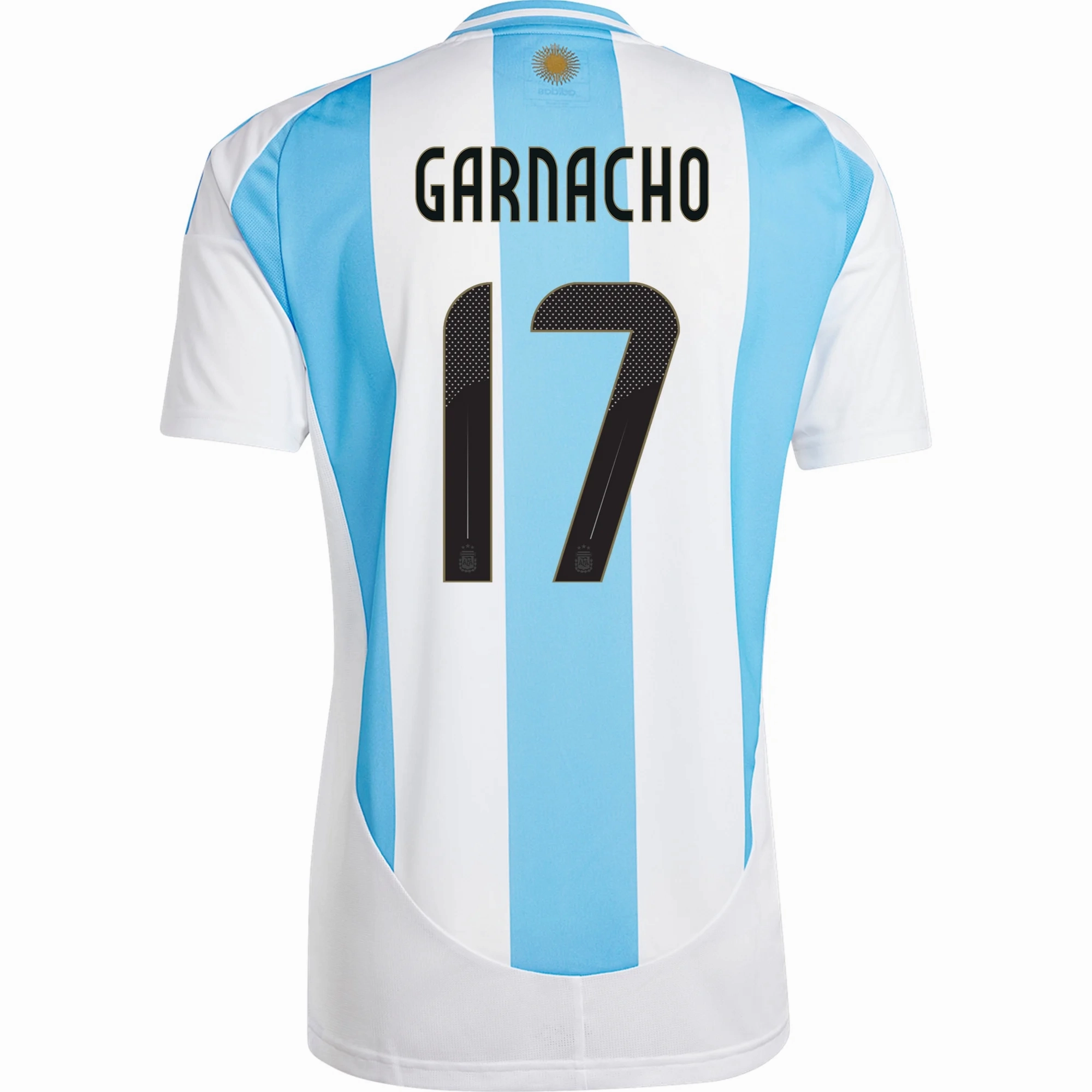 adidas Argentina Alejandro Garnacho Home Jersey 24/25 (White/Blue Burst) Relaxed Neckline
