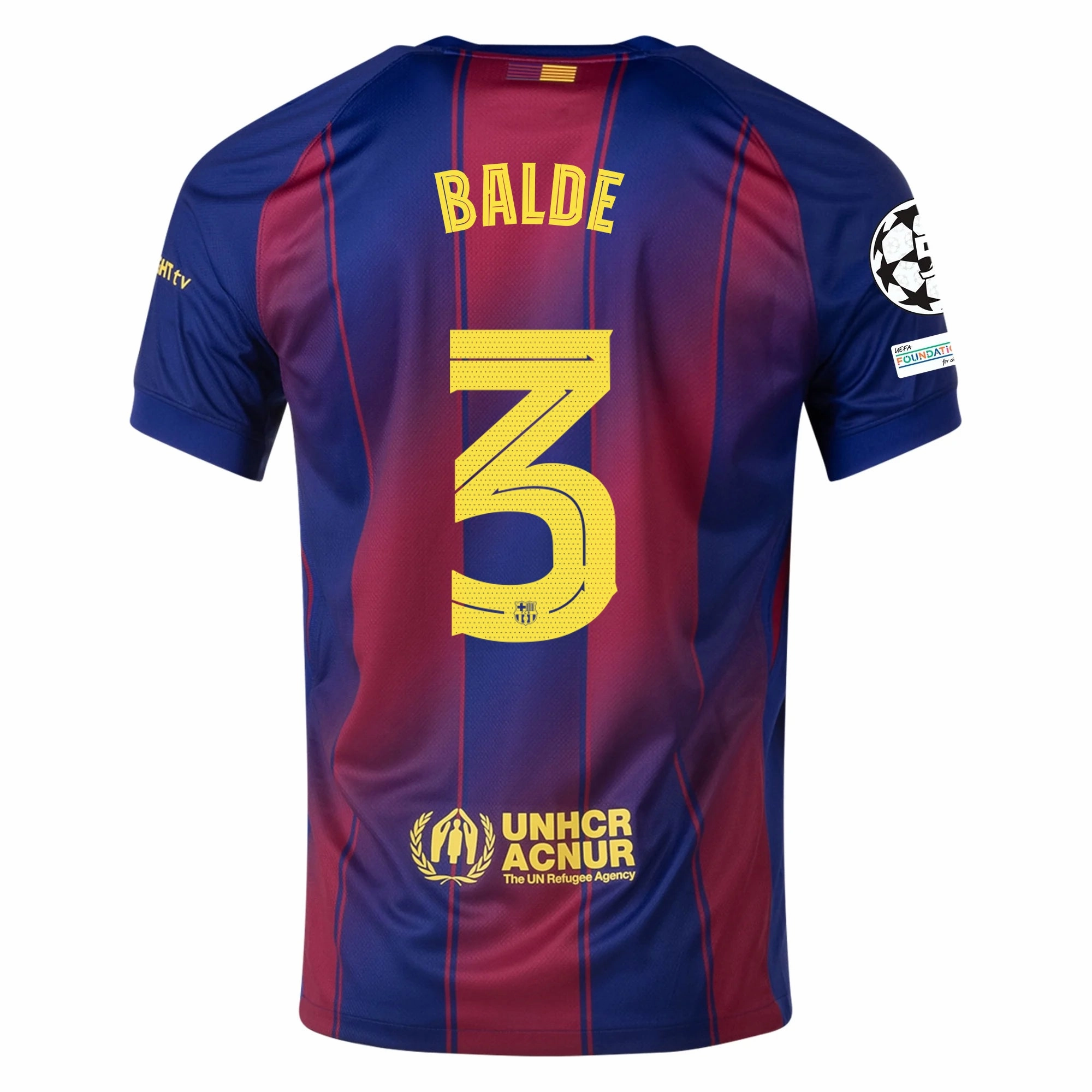 Nike Balde FC Barcelona Home Jersey 25/26 w/ Champions League Patches (Deep Royal Blue/Midwest Gold) Smooth Texture