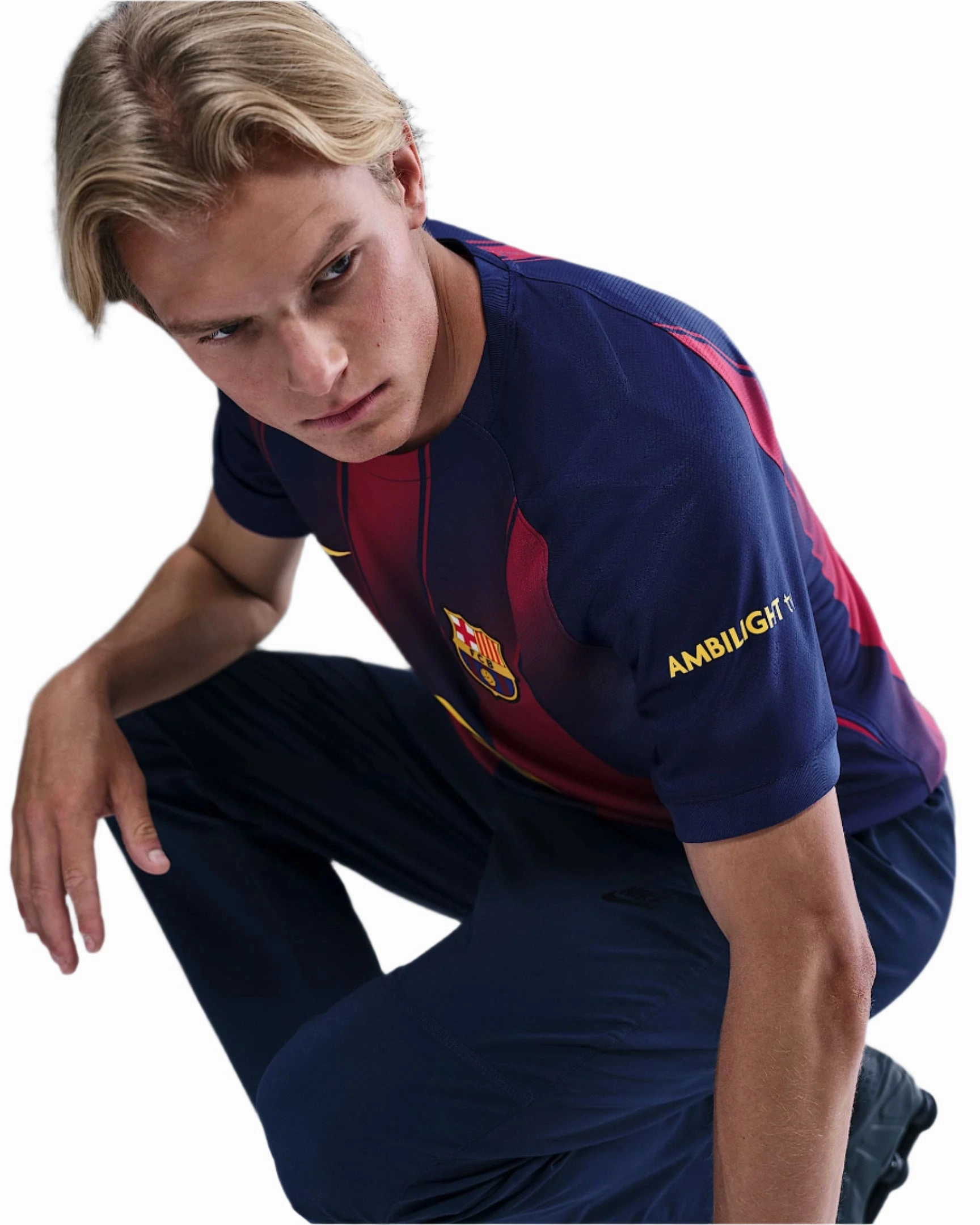 Nike Balde FC Barcelona Home Jersey 25/26 w/ Champions League Patches (Deep Royal Blue/Midwest Gold) Fade Resistant Prints