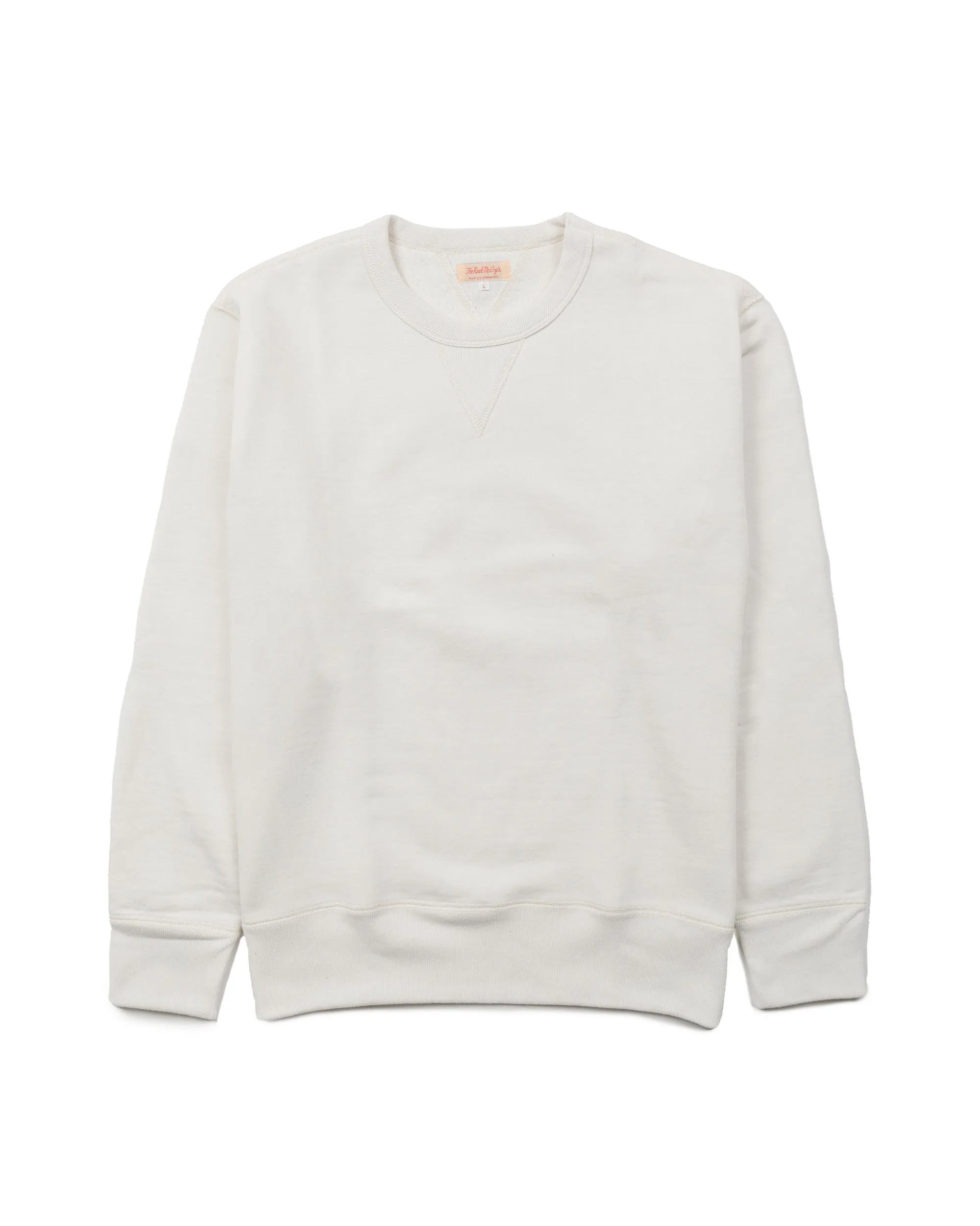 The Real McCoy??s MC13111 Sweatshirt / Loop Wheel Milk shiny accents