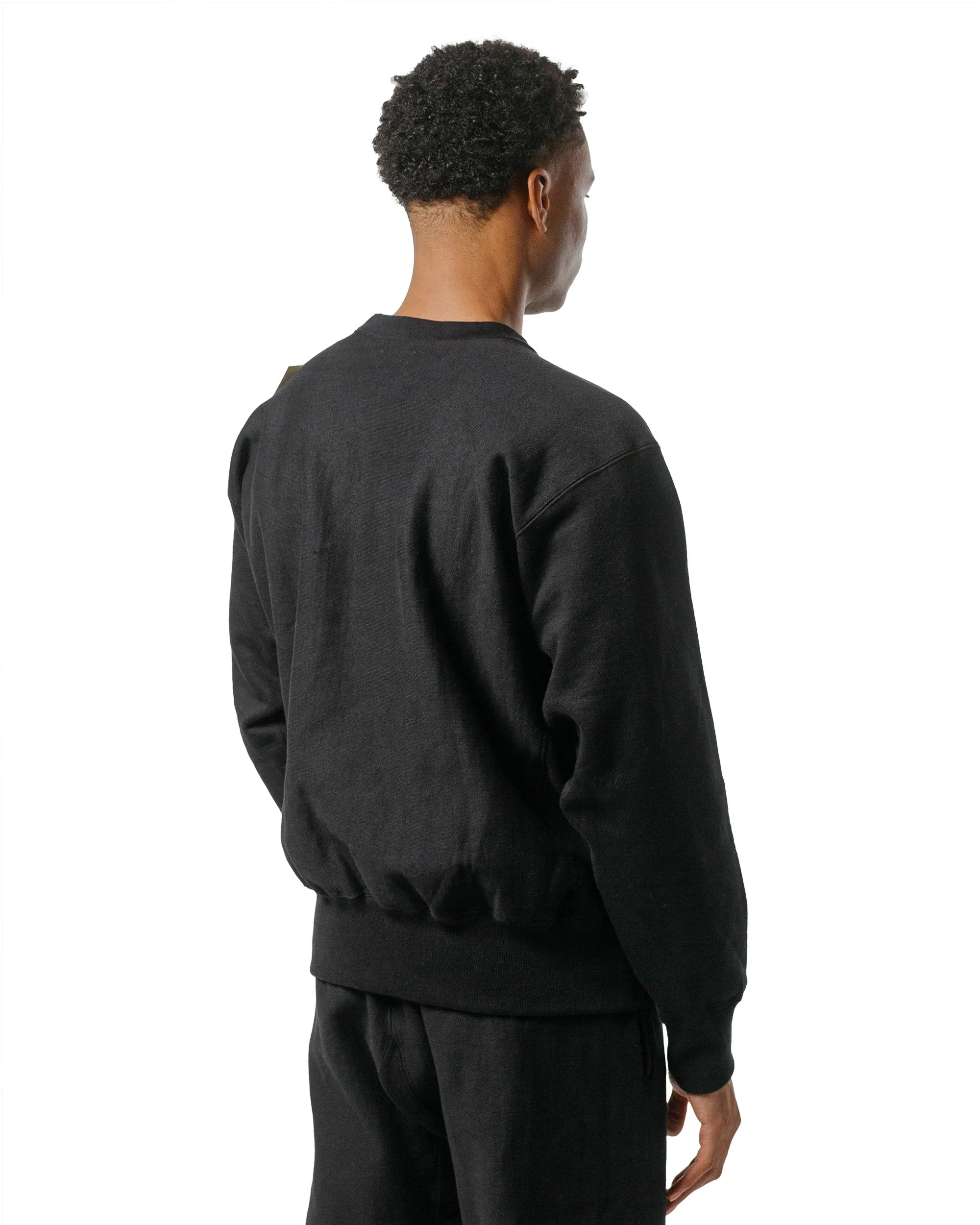 Coffee Run The Real McCoy's MC20114 Heavyweight Crewneck Sweatshirt Black
