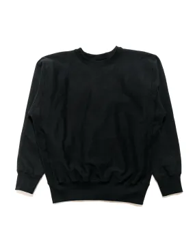 The Real McCoy's MC20114 Heavyweight Crewneck Sweatshirt Black snowboarding suitable product sporty style statement