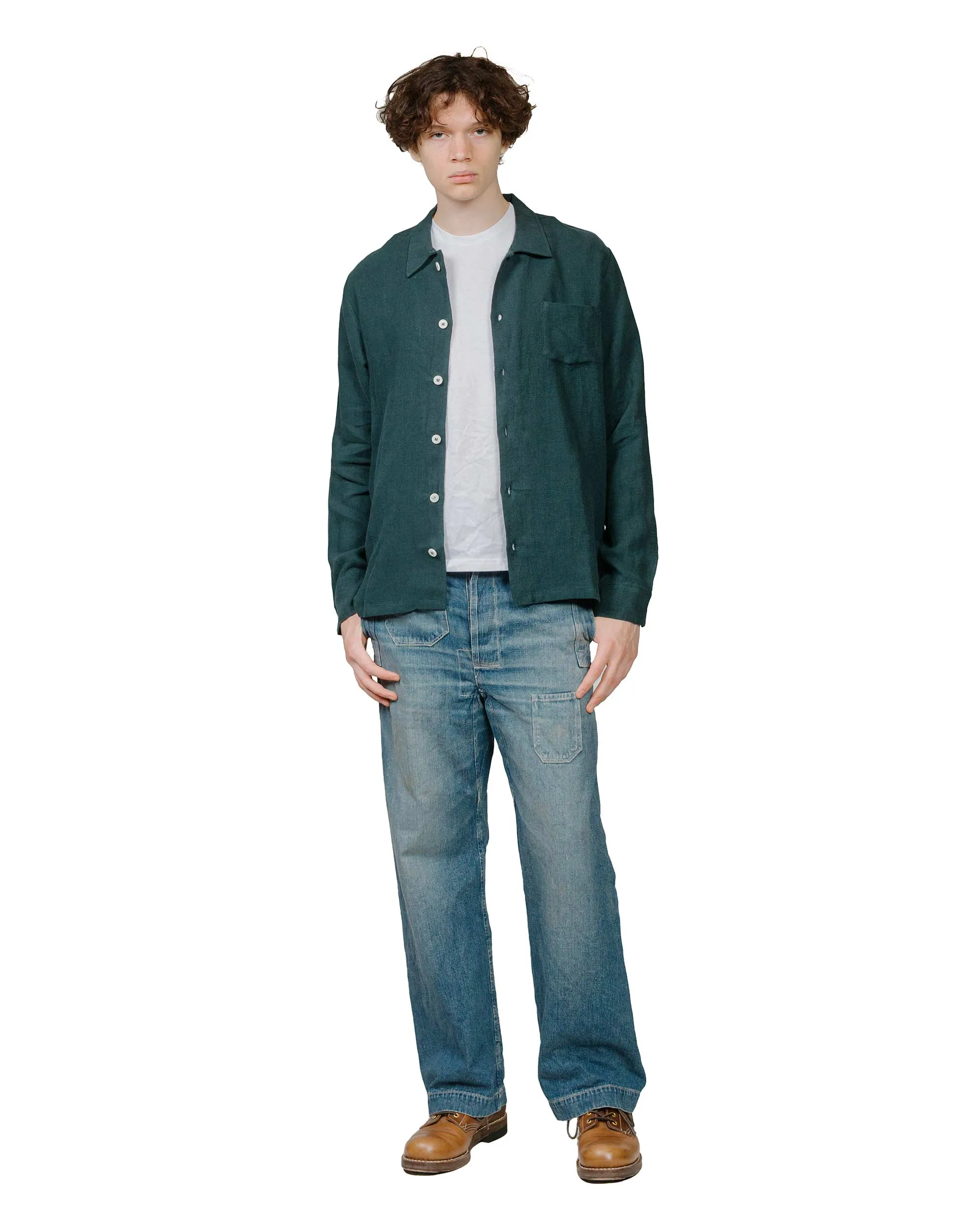 Regular Fit Team Building Bather Tiber Linen Leisure Shirt
