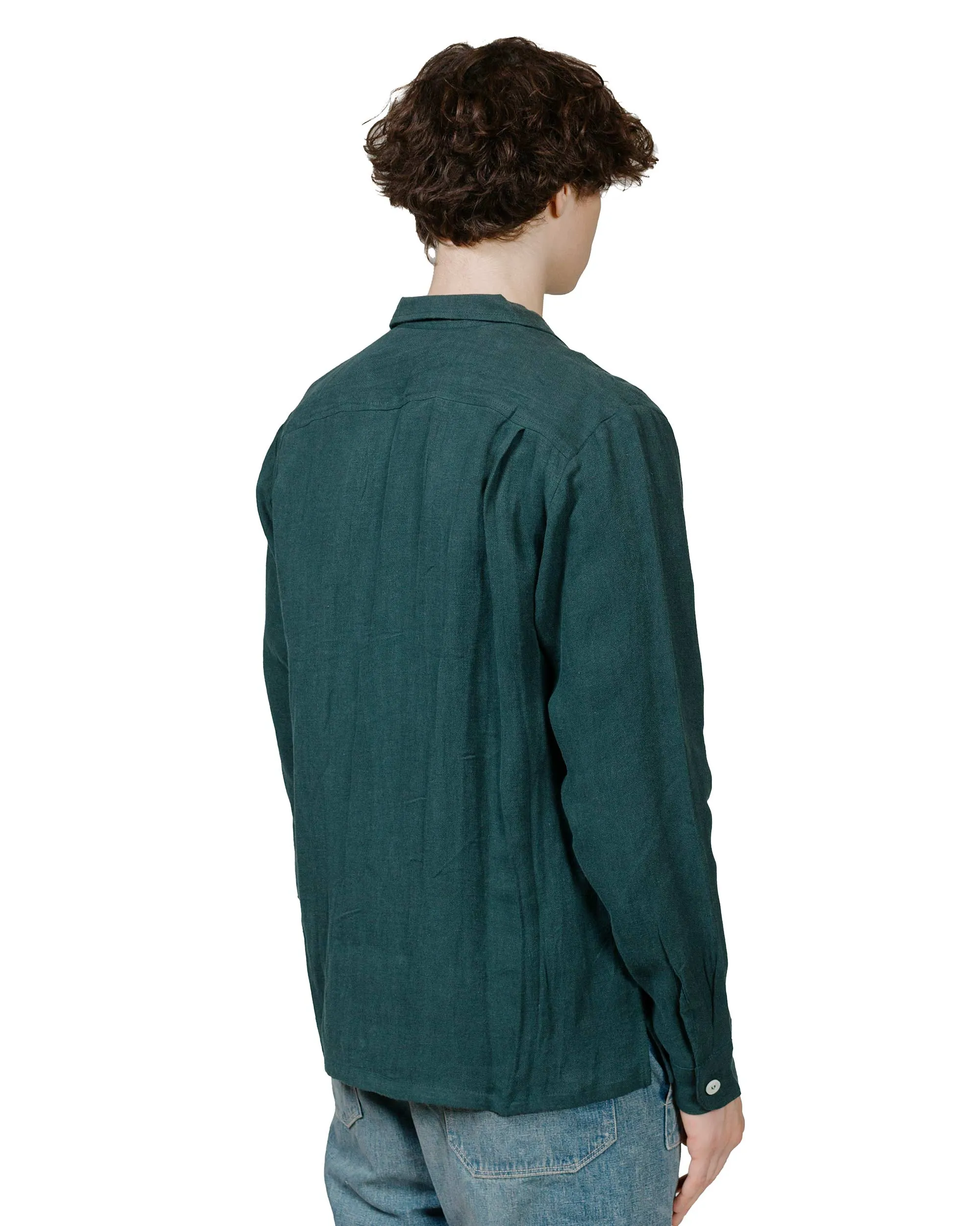 Flexible Placket Structure Anti Pilling Finish Bather Tiber Linen Leisure Shirt