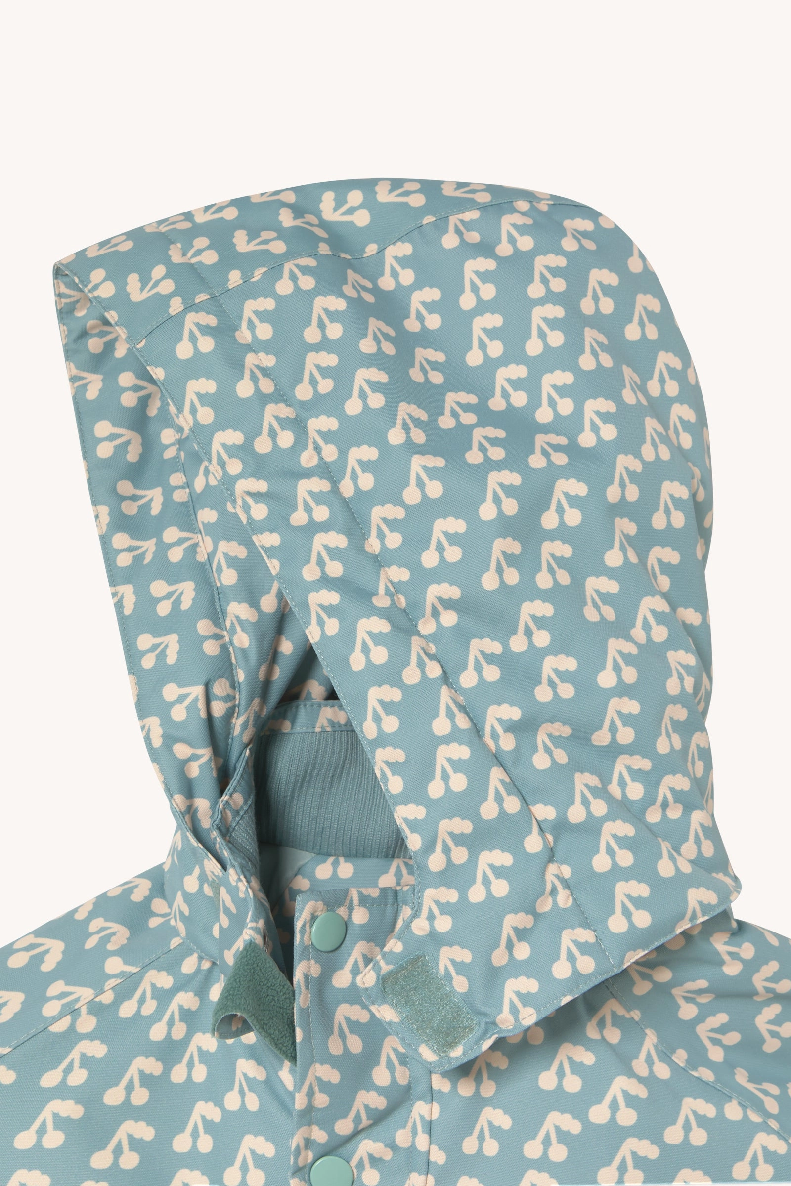 Tinycottons Cherries Snow Jacket, Warm Grey Airtight Fasteners