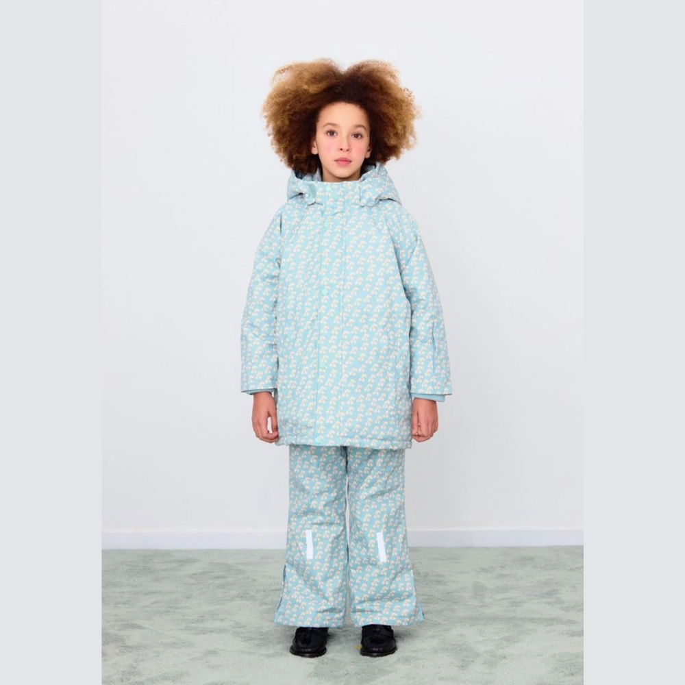 Tinycottons Cherries Snow Jacket, Warm Grey Hooded style