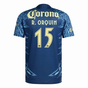 Odor Resistant Fabric adidas R. Orquin Men's Club Am??rica 25/26 Authentic Away Jersey (Blue)
