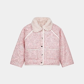 Eco Conscious Dye Process Simple Modern Piece Louise Misha Jasmina Reversible Jacket, Pink Mountain Avens