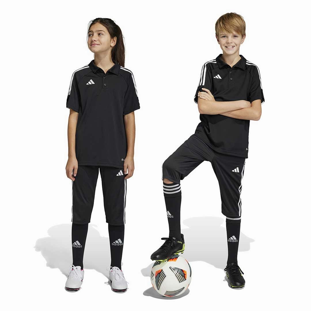 Yarn Dyed Fabric Non Restrictive Silhouette adidas - Kids' (Junior) Tiro 23 League 3/4 Pant (HS3552)