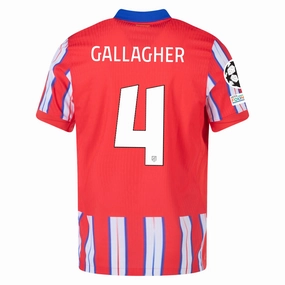 Stretch Fabric Technology Nike Atletico Madrid Authentic Connor Gallagher Home Jersey w/ Champions League Patches 24/25 (Hyper Royal/Light Crimson/White)