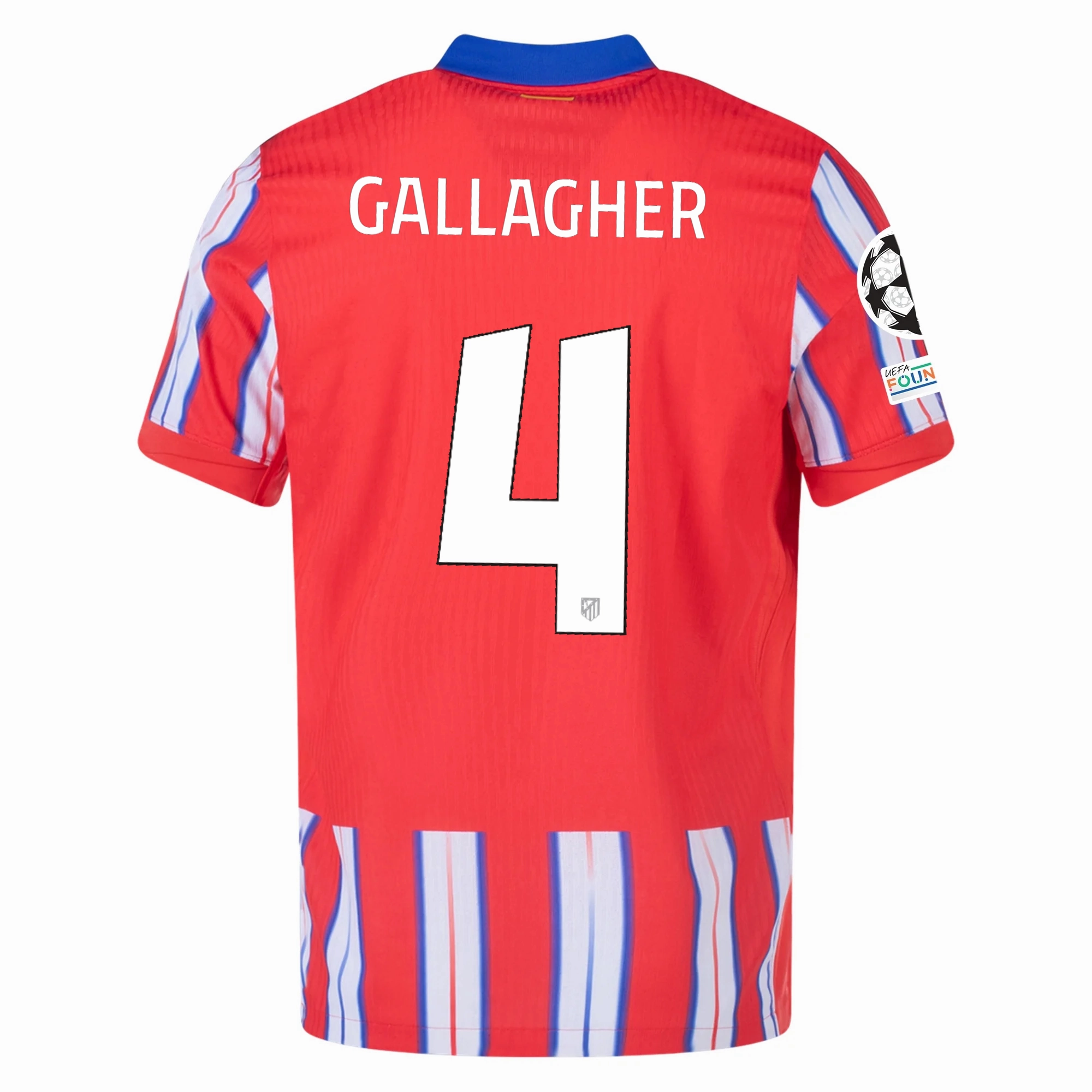 Stretch Fabric Technology Nike Atletico Madrid Authentic Connor Gallagher Home Jersey w/ Champions League Patches 24/25 (Hyper Royal/Light Crimson/White)