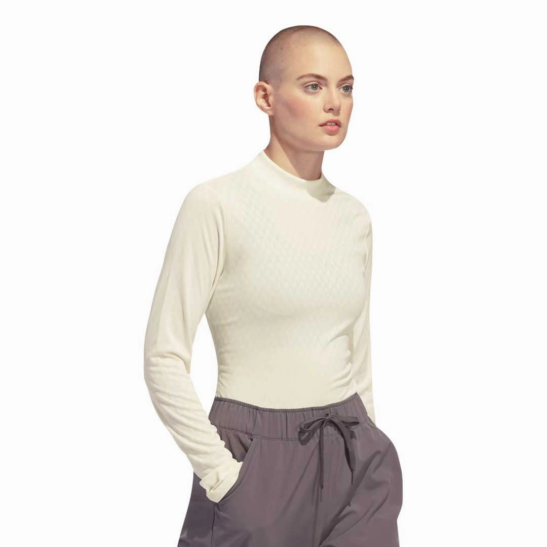 Compression Fit Engineering Airflow Channel Panels adidas - Women's Ultimate365 Tour HEAT.RDY Mock Neck Polo (IP4179)