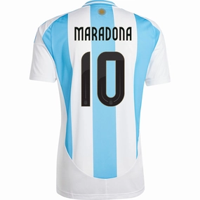 adidas Argentina Diego Maradona Home Jersey 24/25 (White/Blue Burst) fitness gear Ultra light
