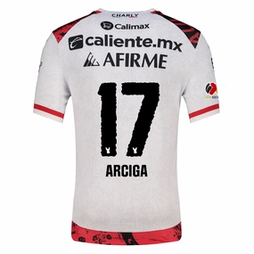 Breathable activewear Charly Ramiro Arciga Men's Xolos De Tijuana Away Jersey 25/26 w/ BBVA MX Patch (White)