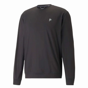 Puma - Men's Puma x Palm Tree Crew Midweight Crewneck Golf Sweatshirt (539206 02) Run Ready Casual Style