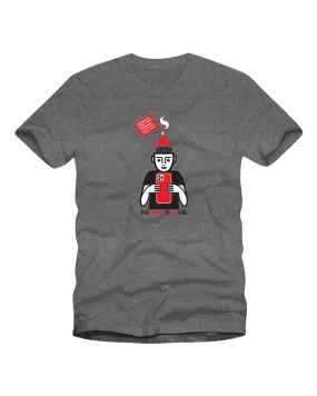 Urban Cool Reflective Safety Accents Strangelove The Future Is On Fire Tee - Graphite Heather