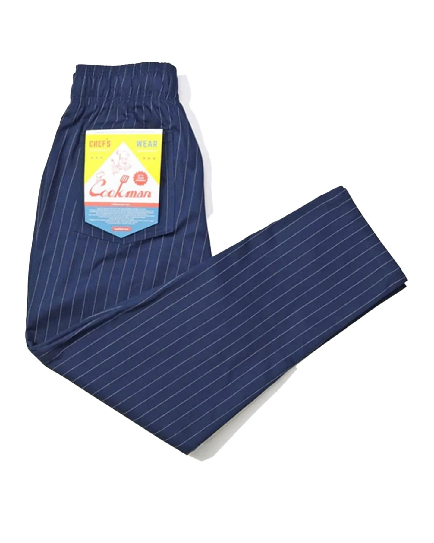 UVProtection Coating Zen Ease Cookman Chef Pants - Pin Stripe / Navy