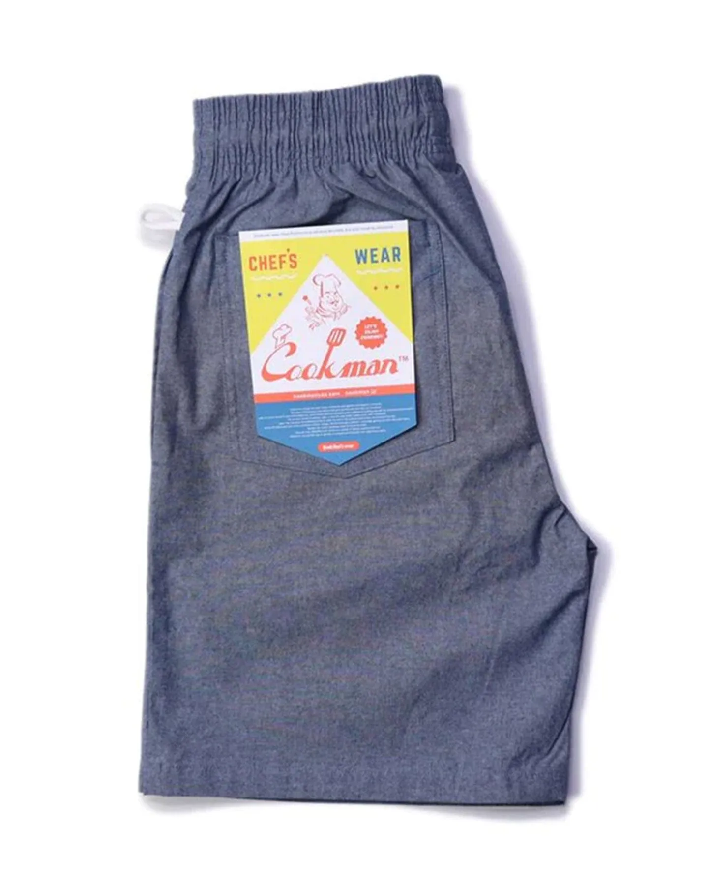 Cookman Chef Short Pants - Chambray Light Blue AntiPillingCloth