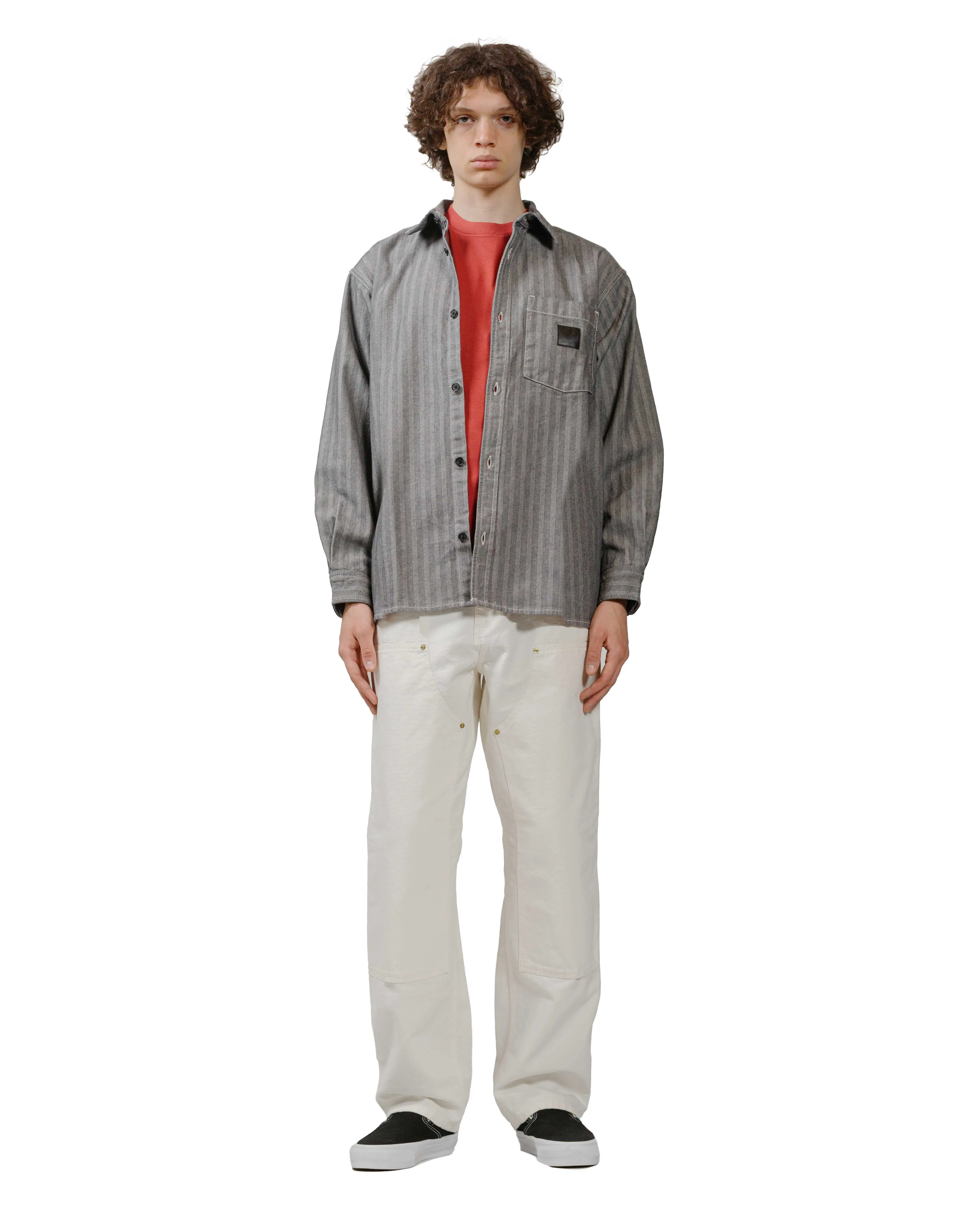 Carhartt W.I.P. Menard Shirt Jacket Grey Multi Layer Stitching Retro Vibe