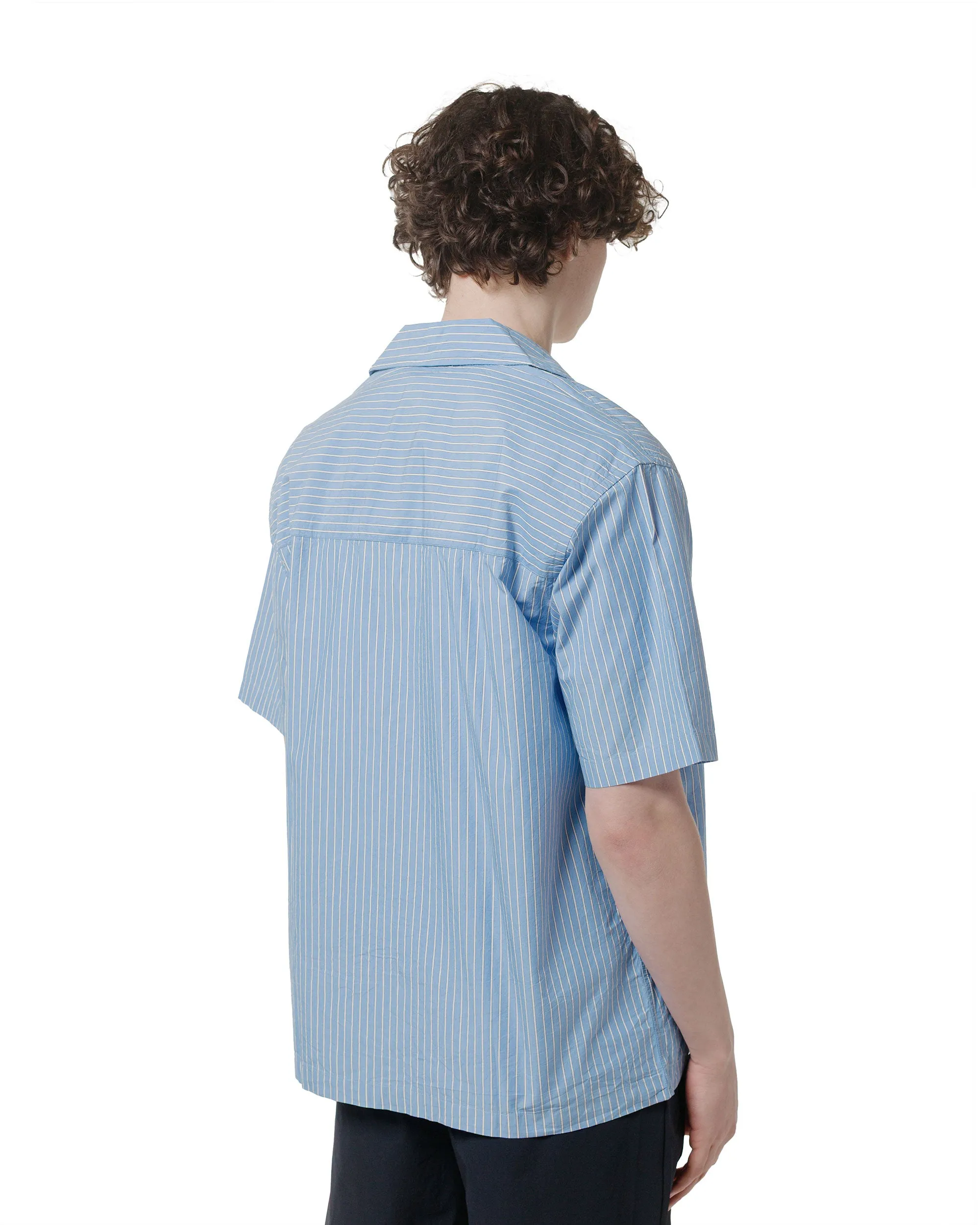 ethical fashion Gym Appropriate Norse Projects Mads Poplin Stripe SS Navy