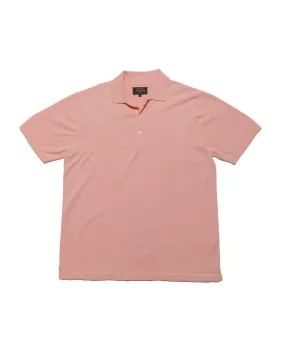 Beams Plus Knit Polo Solid 12G Pink Athleisure Look product lanyard visibility